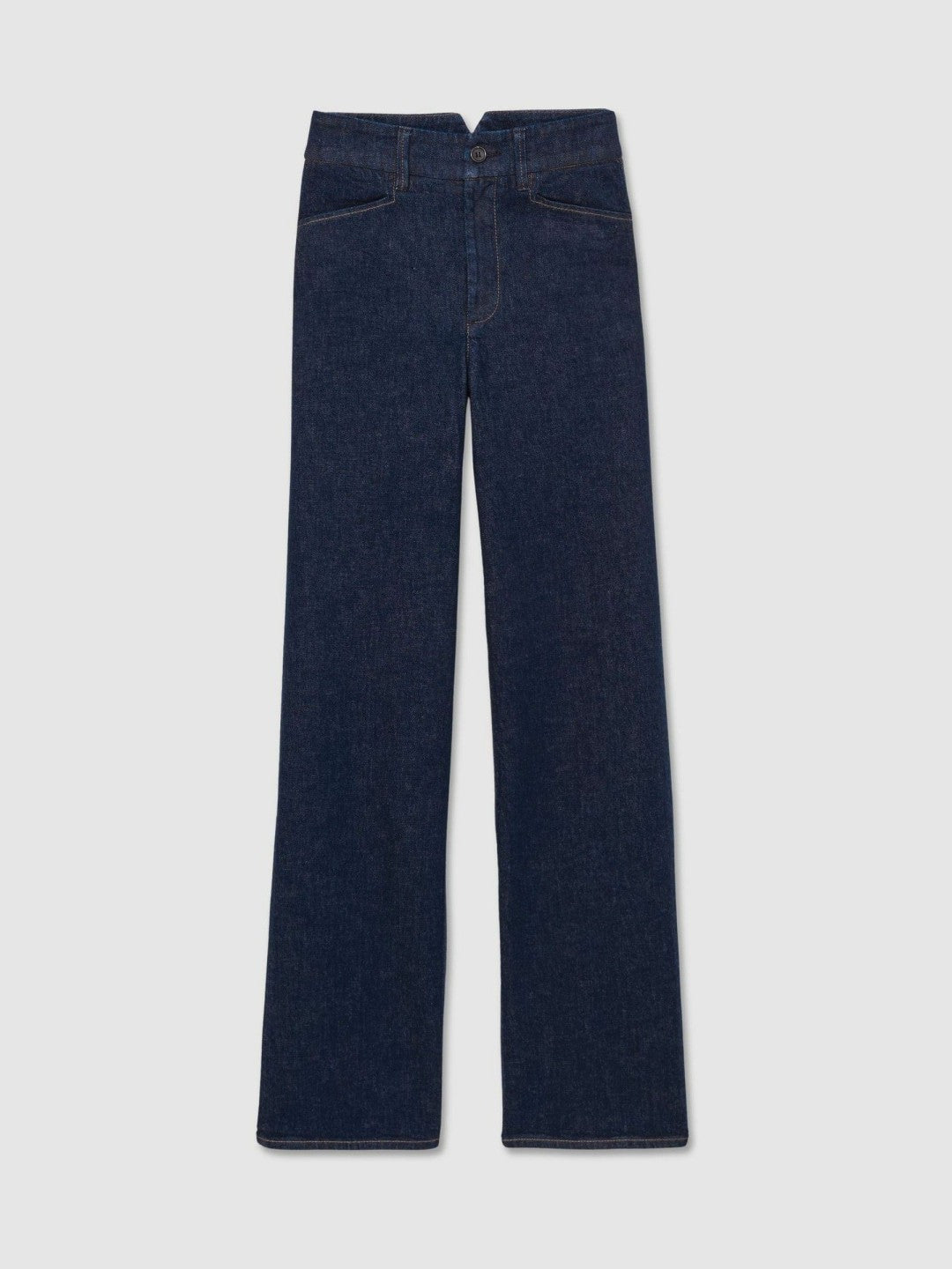 Reiss Popular Choice - Paige High Rise Wide Leg Jeans in Edinburgh Dark Blue