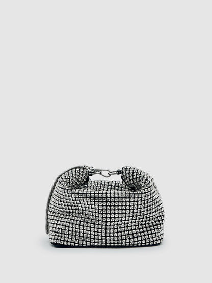 Reiss Value - Crystal Bracelet Pouch Bag in Silver