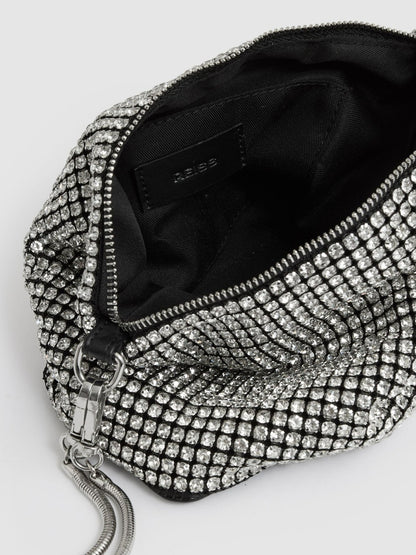 Reiss Value - Crystal Bracelet Pouch Bag in Silver