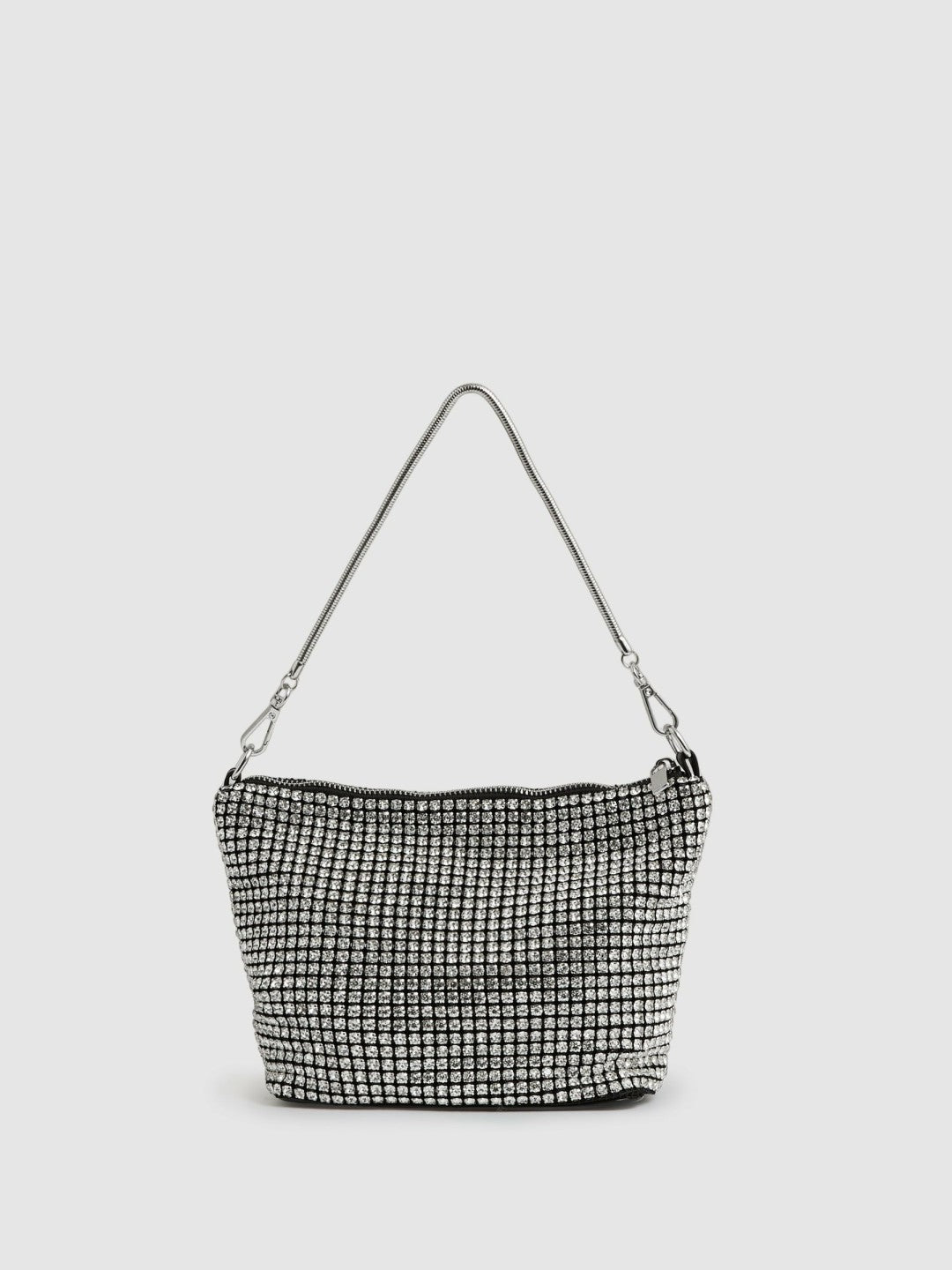 Reiss Value - Crystal Bracelet Pouch Bag in Silver