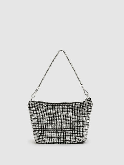 Reiss Value - Crystal Bracelet Pouch Bag in Silver