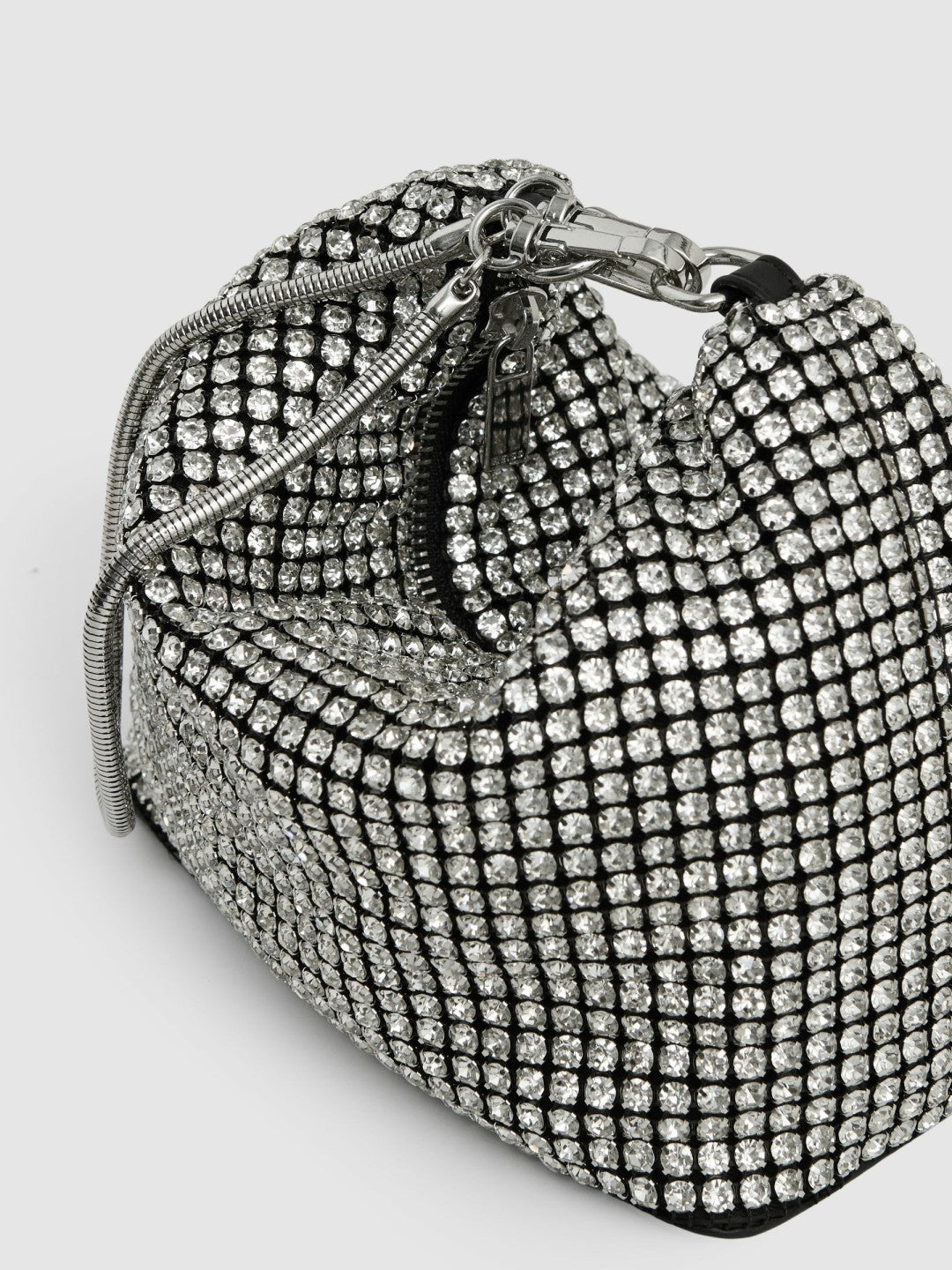 Reiss Value - Crystal Bracelet Pouch Bag in Silver