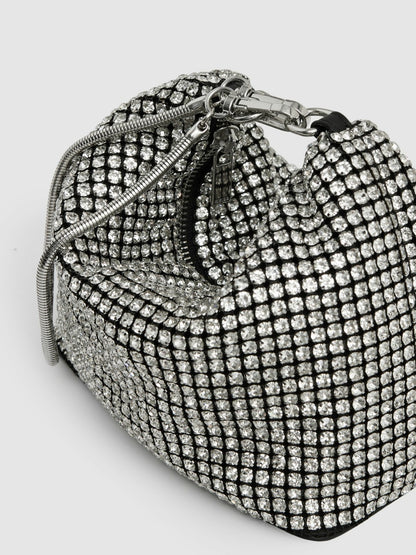Reiss Value - Crystal Bracelet Pouch Bag in Silver