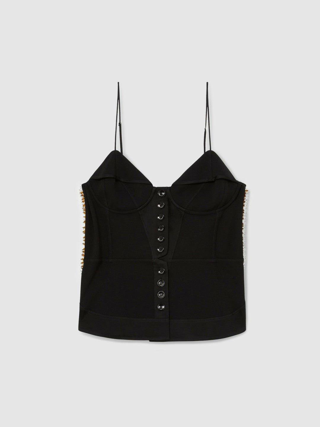 Reiss Featured - Atelier Embellished Corset Top in Black