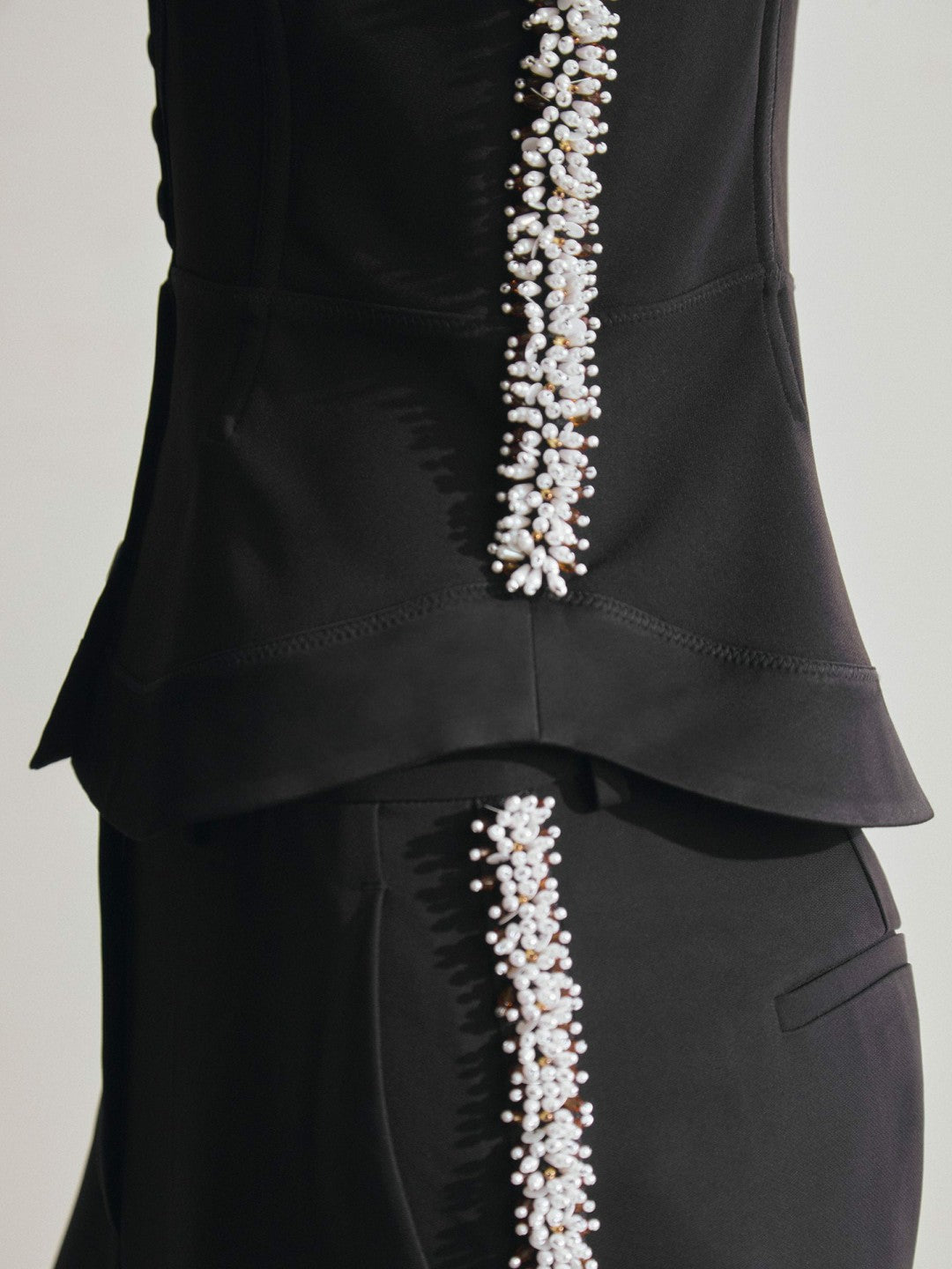 Reiss Featured - Atelier Embellished Corset Top in Black
