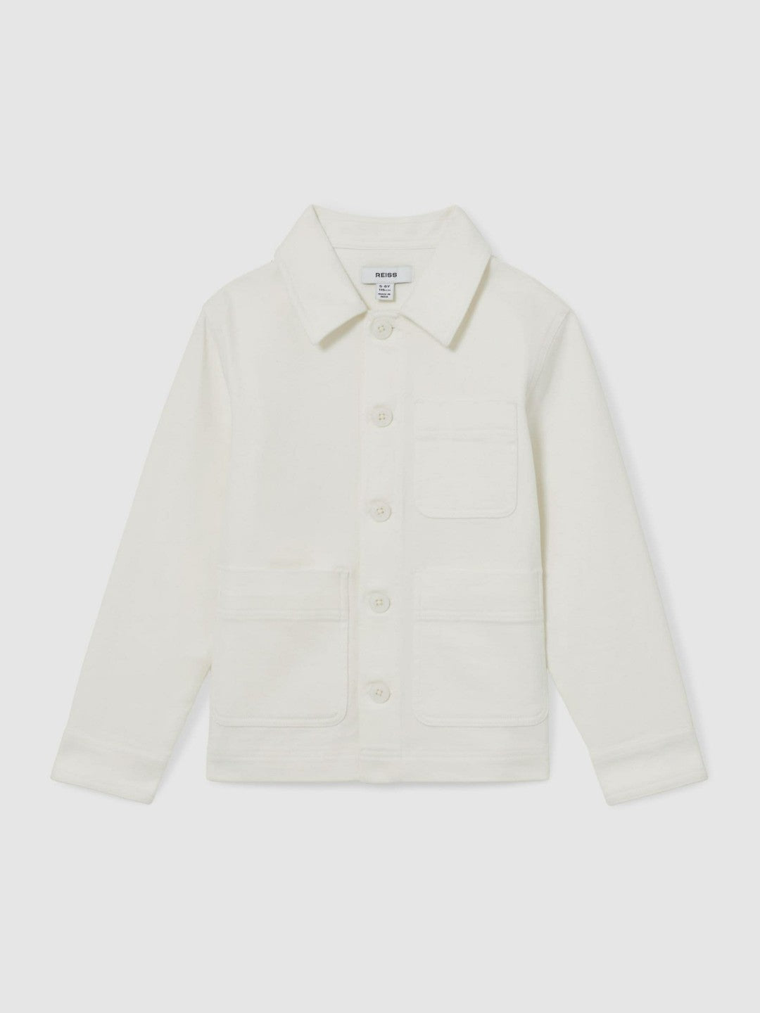 Reiss Best Seller - Cotton-Blend Work Jacket in Off White