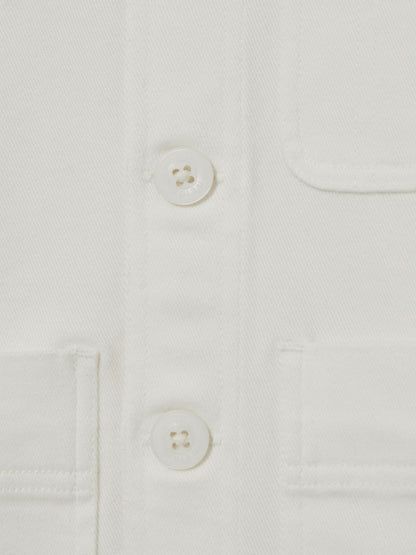 Reiss Best Seller - Cotton-Blend Work Jacket in Off White