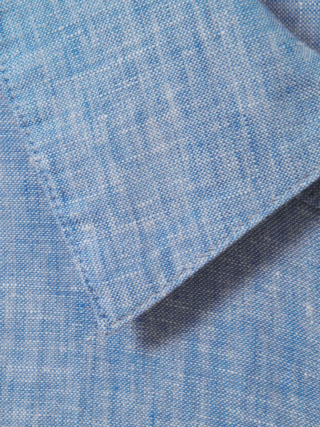 Reiss Featured - Linen Button-Through Shirt in Blue