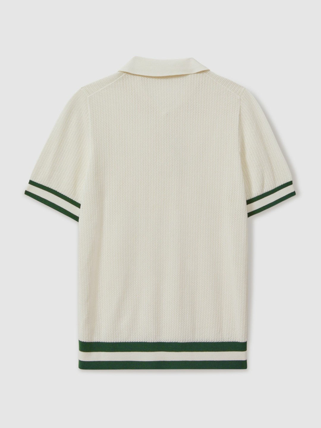 Reiss Featured - | Ché Knitted Half-Button Polo Shirt in White