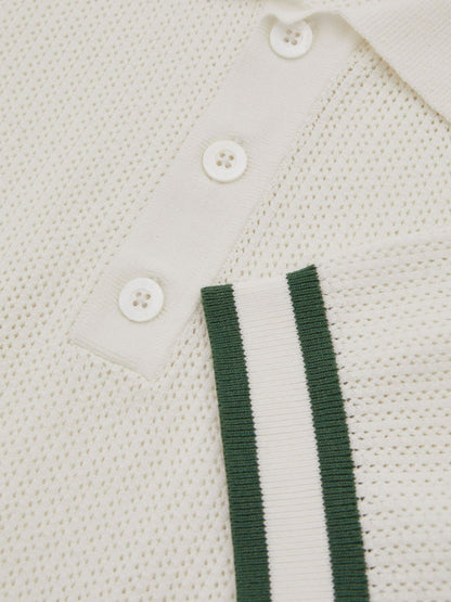Reiss Featured - | Ché Knitted Half-Button Polo Shirt in White