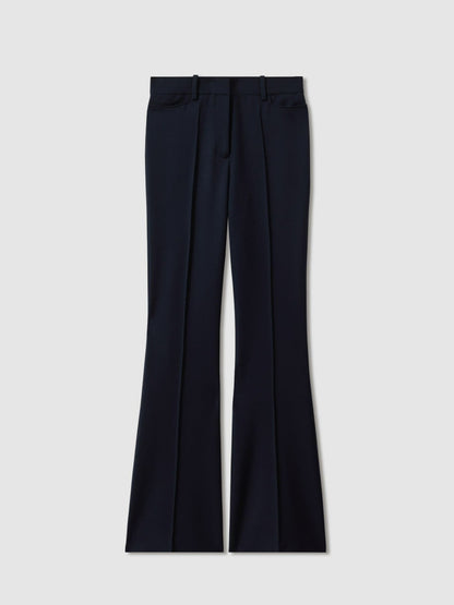 Reiss Petite Flared Suit Trousers in Navy