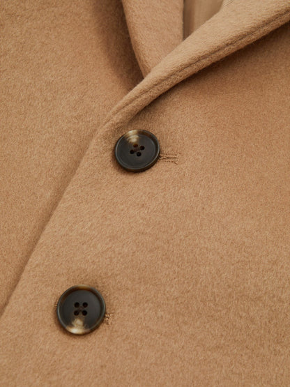 Reiss Savings - 9-13 yrs Single Breasted Overcoat in Camel