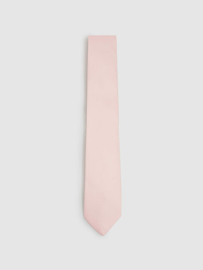 Reiss Popular Choice - Textured Silk Blend Tie in Light Pink