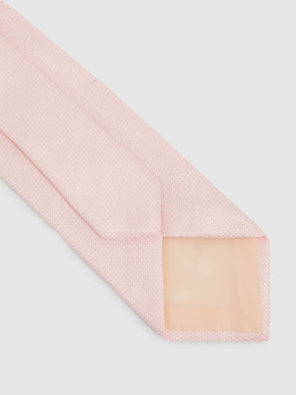 Reiss Popular Choice - Textured Silk Blend Tie in Light Pink