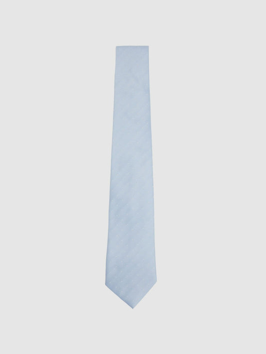 Reiss Featured - Polka Dot Silk Tie in Light Blue