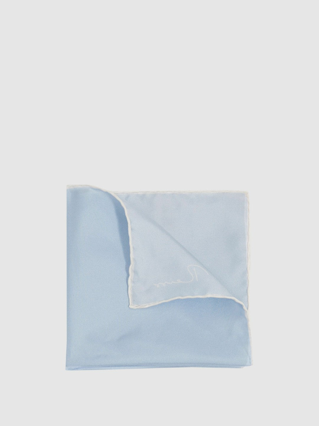 Reiss Sale - Ceremony Light Blue Silk Pocket Square