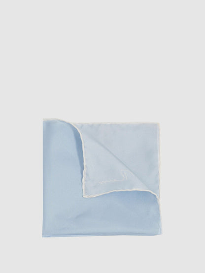 Reiss Sale - Ceremony Light Blue Silk Pocket Square
