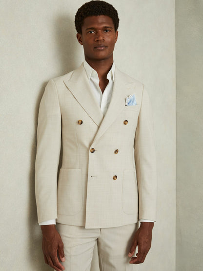 Reiss Sale - Ceremony Light Blue Silk Pocket Square