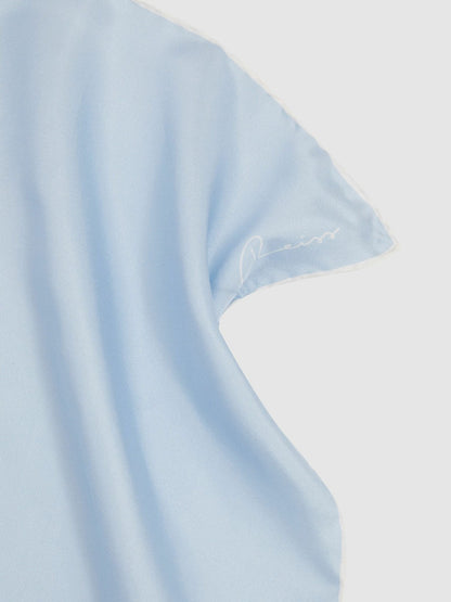 Reiss Sale - Ceremony Light Blue Silk Pocket Square