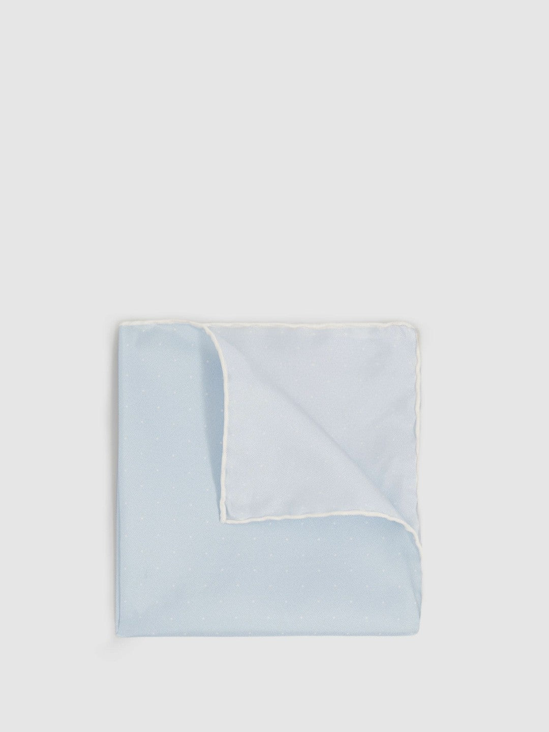 Reiss Deal - Polka Dot Silk Pocket Square in Light Blue