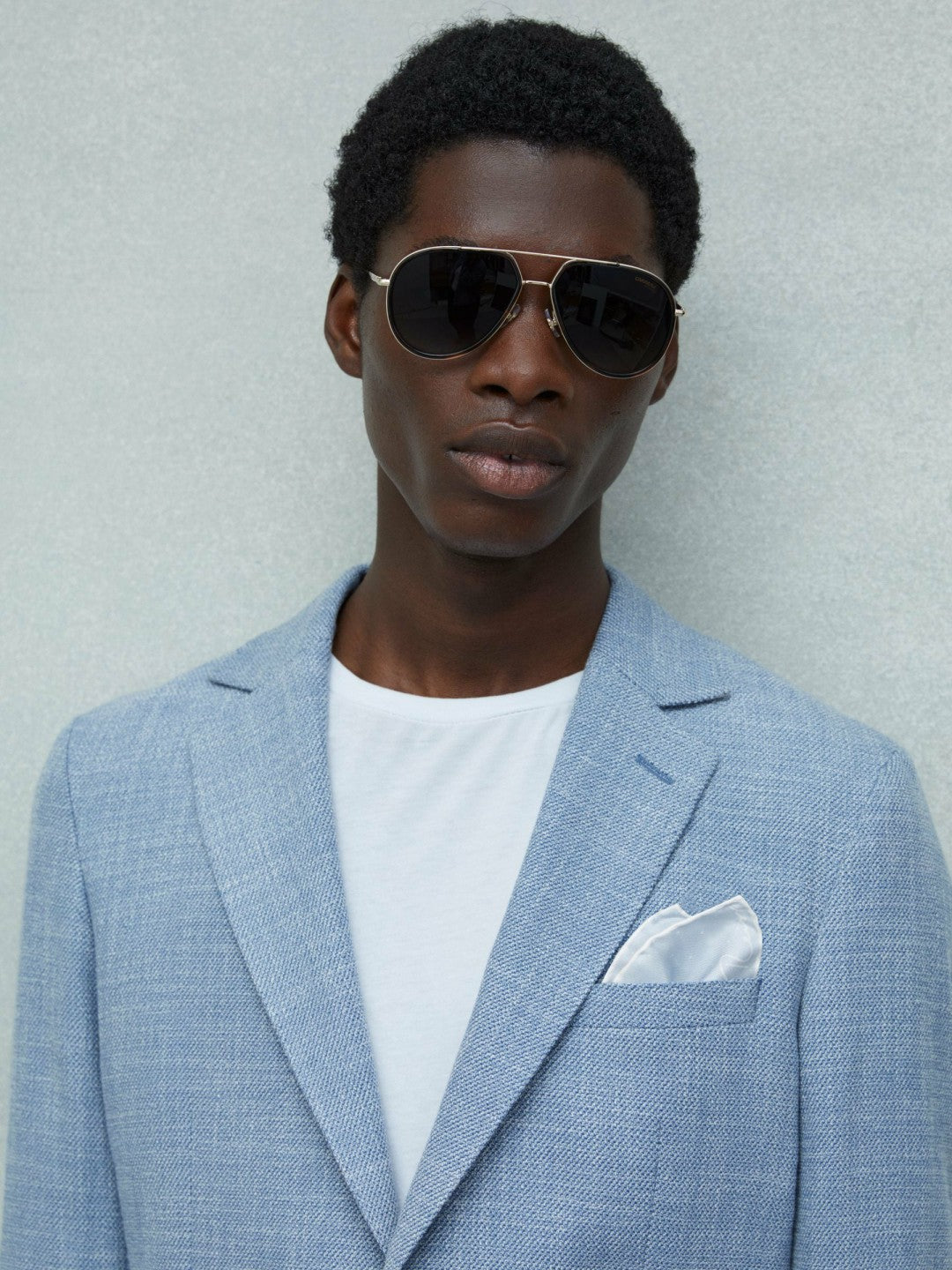 Reiss Deal - Polka Dot Silk Pocket Square in Light Blue