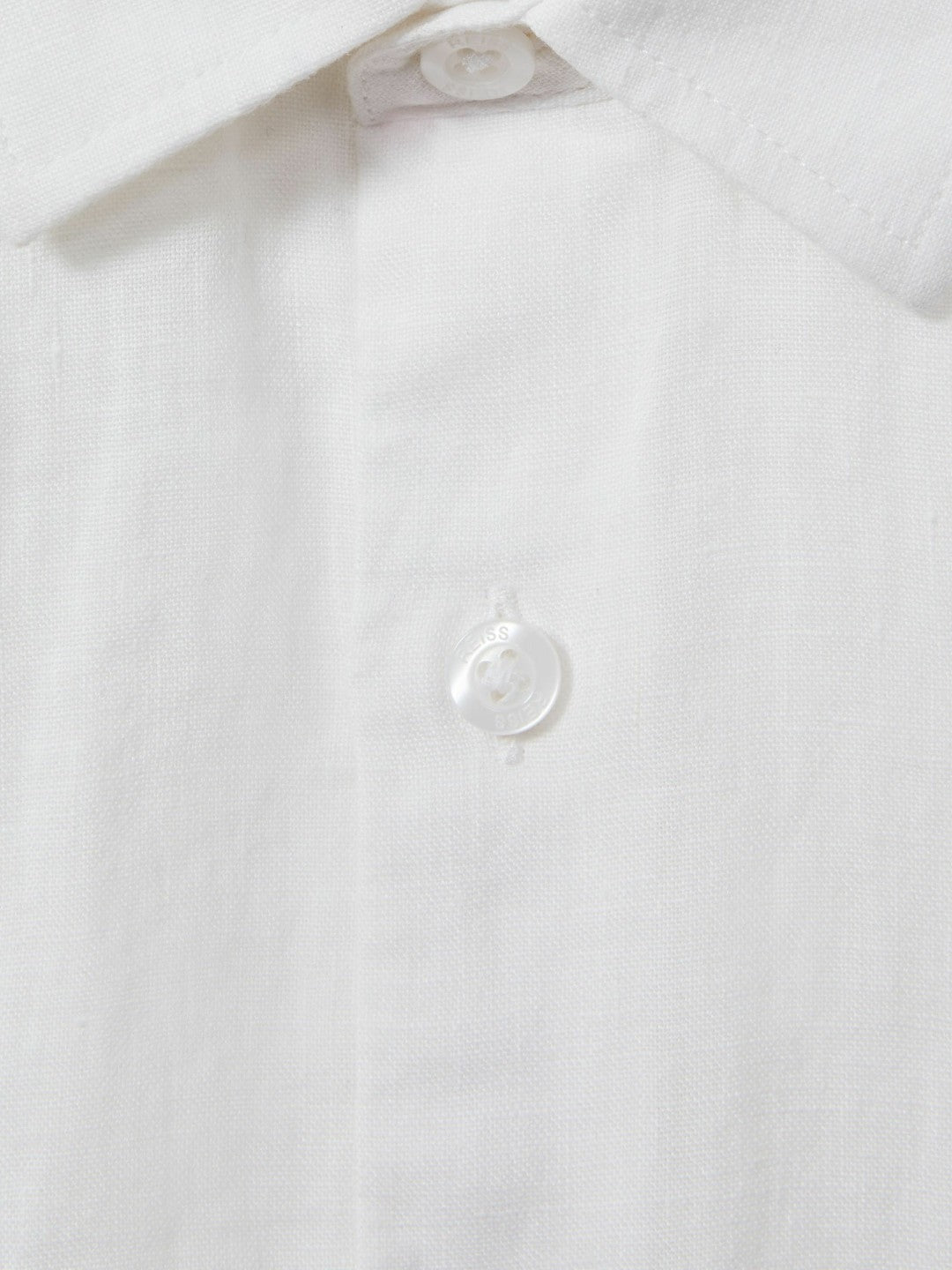 Reiss 9-13 yrs Short Sleeve Linen Shirt in White