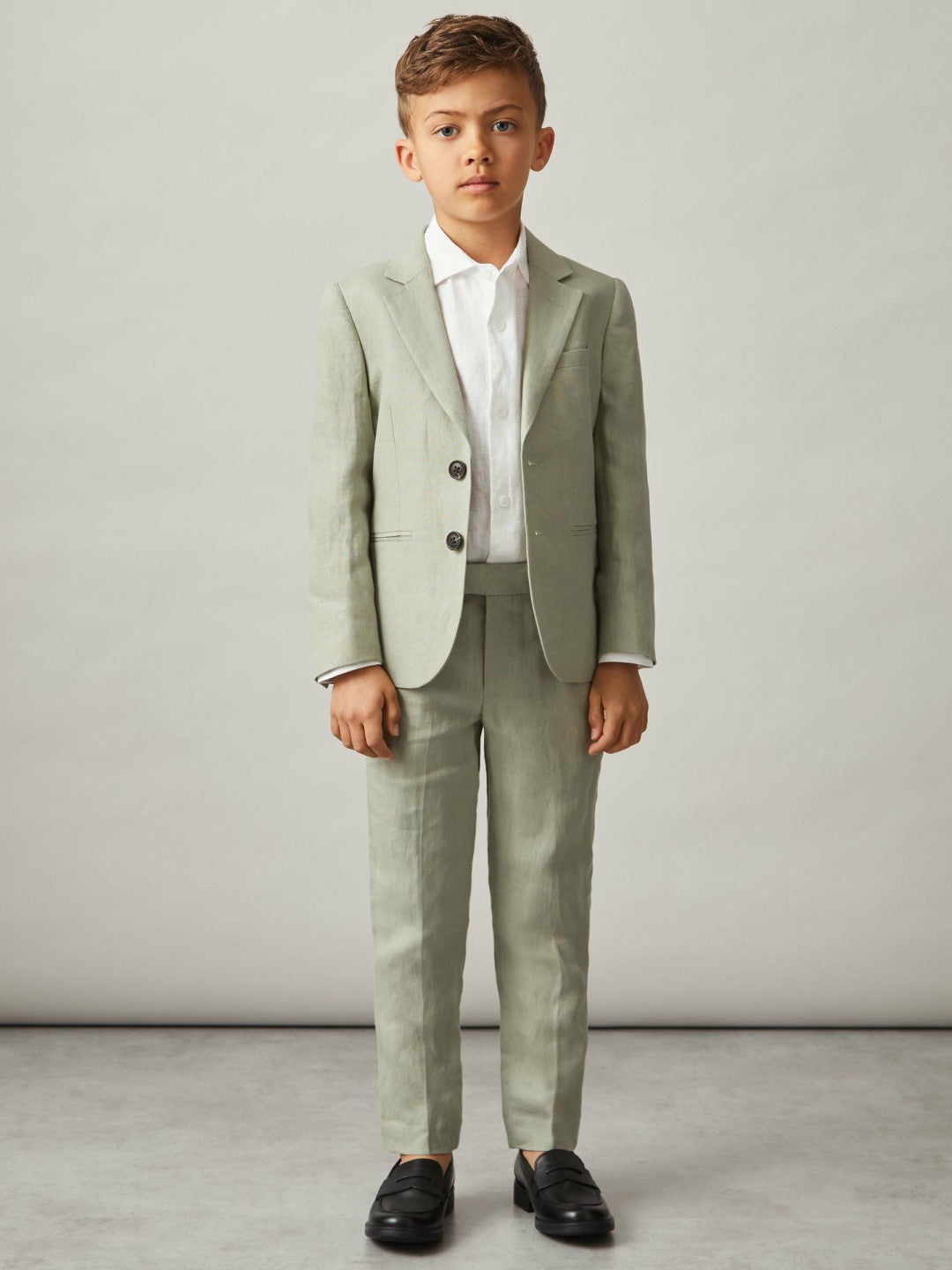 Reiss Savings - 3-9 yrs Linen Single Breasted Blazer in Apple