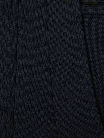 Reiss Knitted Sleeveless V-Neck Vest in Navy