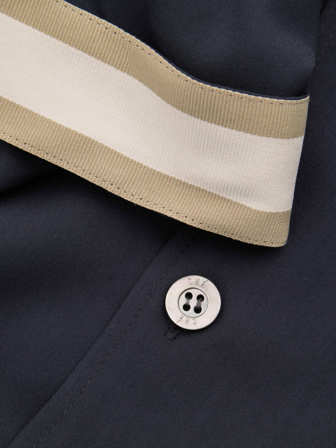 Reiss Popular Choice - | Ché Cuff Detail Cuban Collar Shirt in Navy