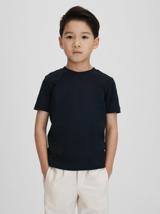 Reiss 9-13 yrs Crew Neck T-Shirt in Navy