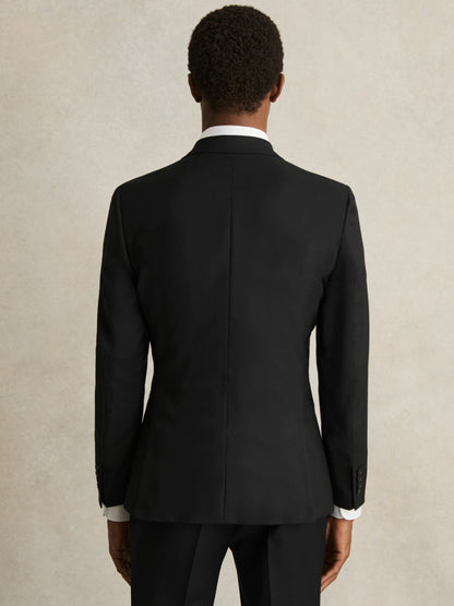 Reiss Value - Wool-Blend Single-Breasted Suit Jacket Slim-Fit in Black