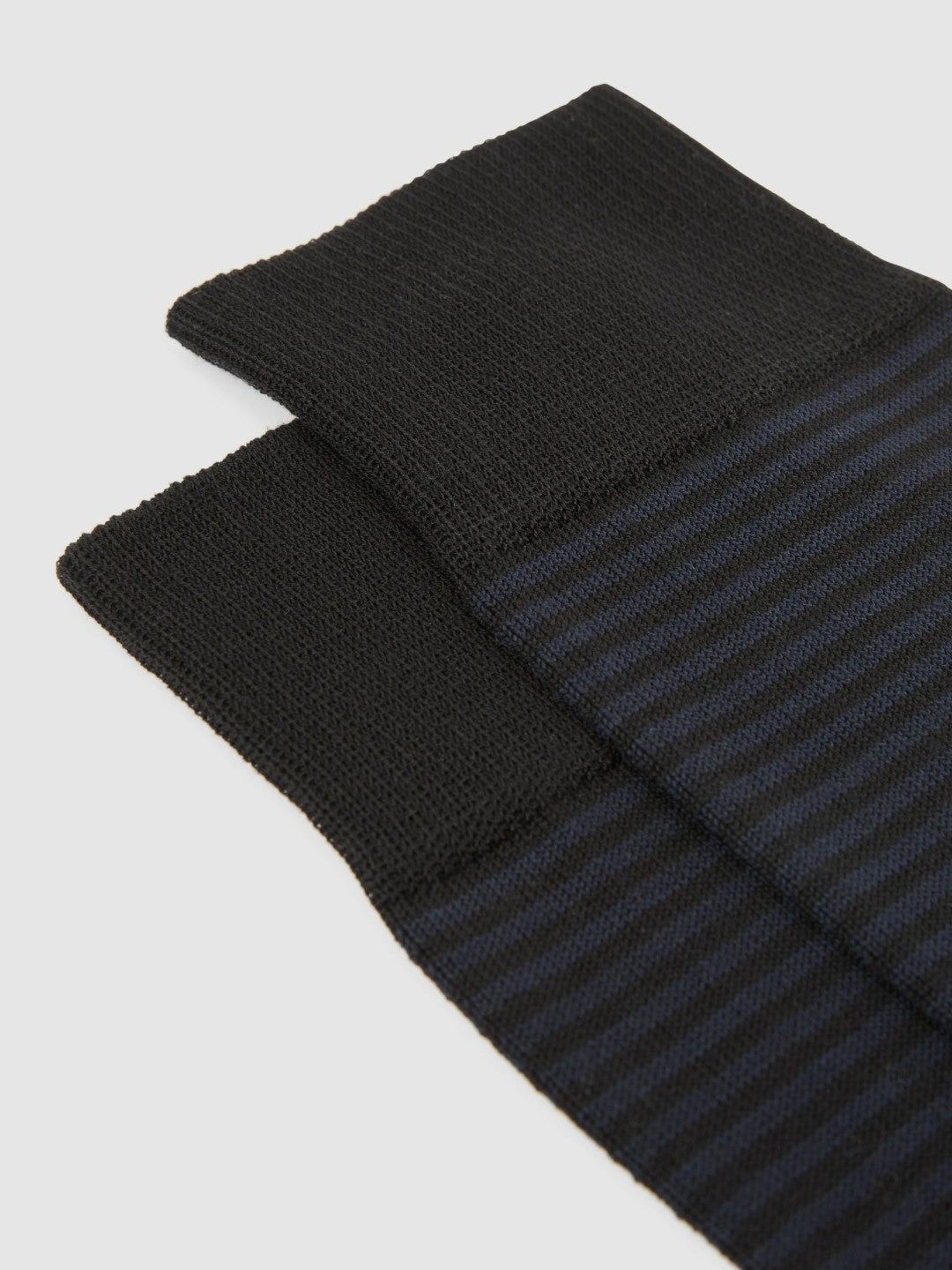 Reiss Featured - Striped Socks in Black/Navy
