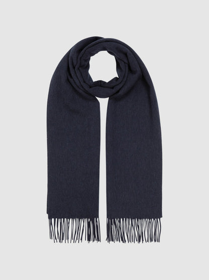Reiss Value - Wool and Cashmere Scarf in Navy