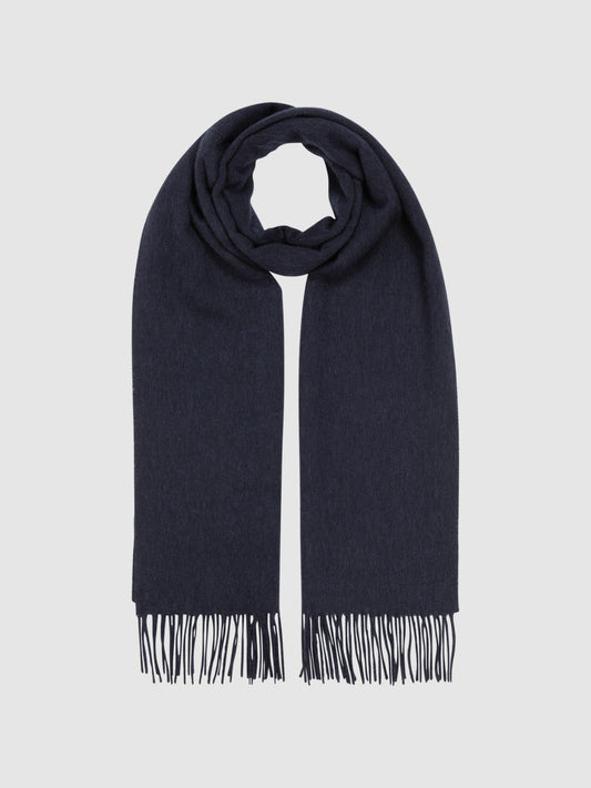 Reiss Value - Wool and Cashmere Scarf in Navy