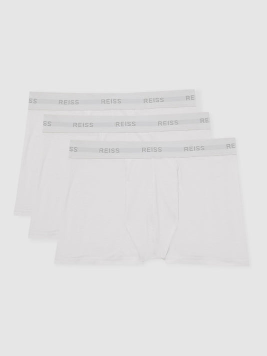 Reiss Deal - Three Pack Cotton Boxers in White