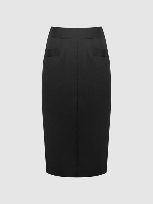 Reiss Affordable - Petite Tailored Pencil Skirt in Black
