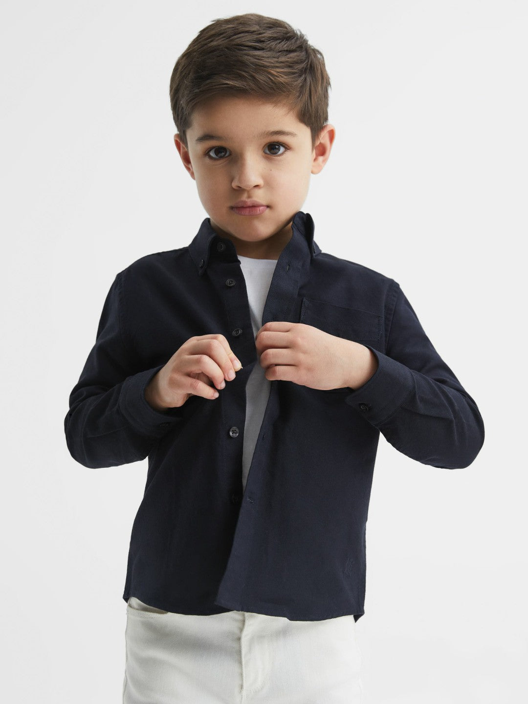 Reiss Offer - 3-9 yrs Button Down Oxford Shirt in Navy