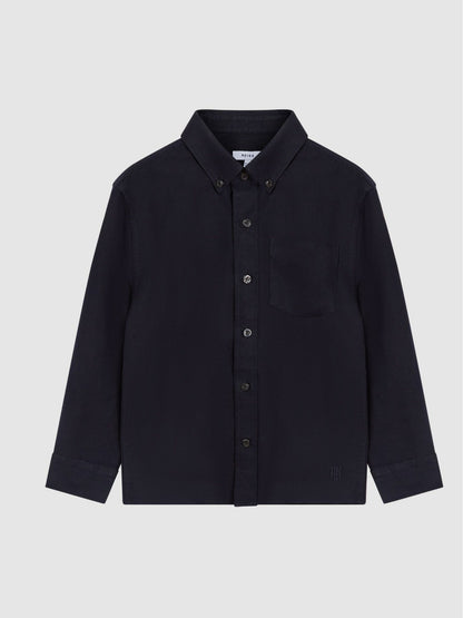 Reiss Offer - 3-9 yrs Button Down Oxford Shirt in Navy