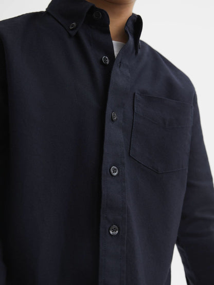 Reiss Offer - 3-9 yrs Button Down Oxford Shirt in Navy