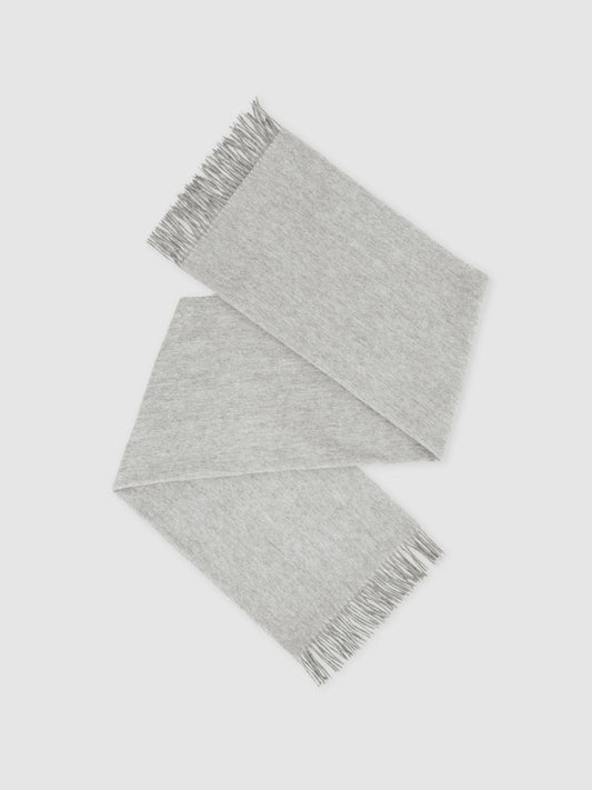 Reiss Affordable - Wool-Cashmere Scarf in Soft Grey