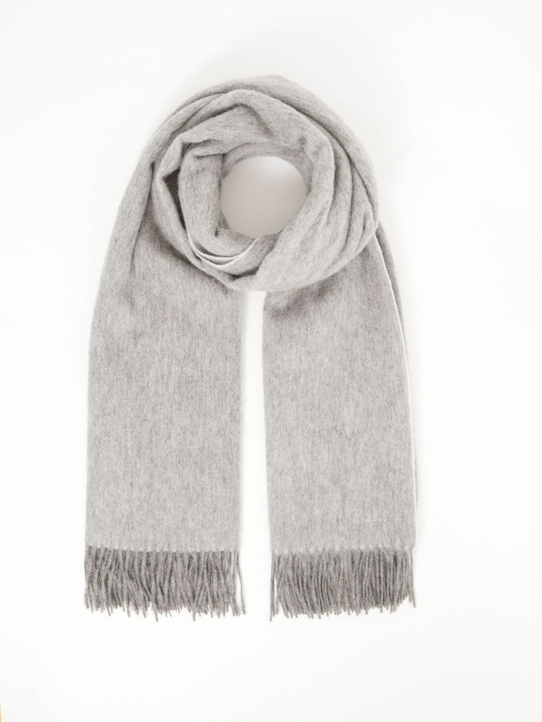 Reiss Affordable - Wool-Cashmere Scarf in Soft Grey