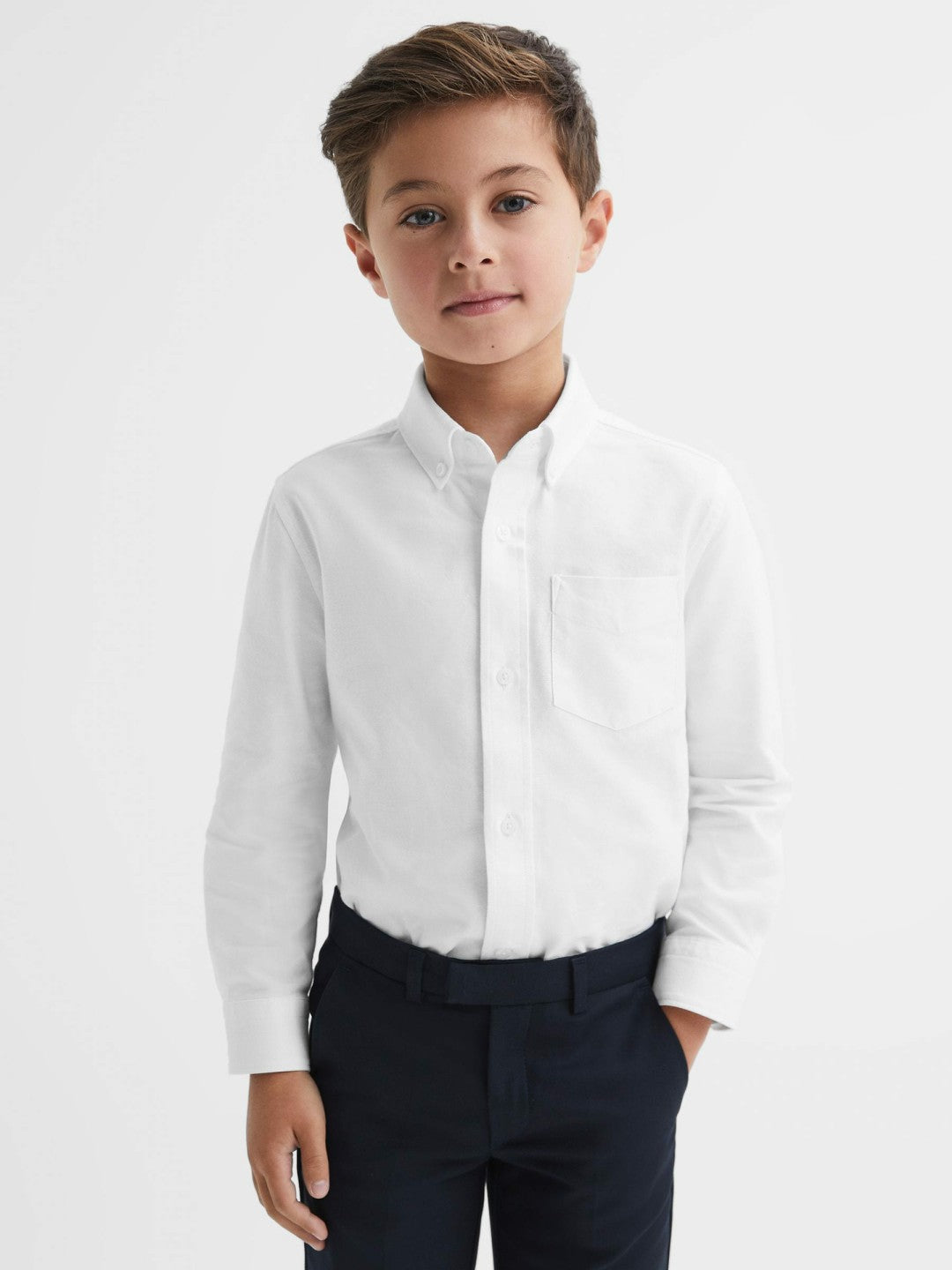 Reiss Value - 13-14 yrs Button Down Oxford Shirt in White