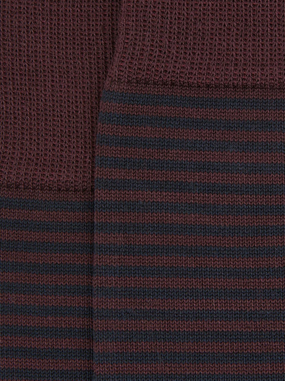 Reiss Sale - Striped Socks in Bordeaux