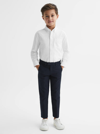 Reiss Deal - 9-14 yrs Button Down Oxford Shirt in White