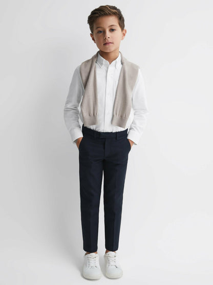 Reiss Deal - 9-14 yrs Button Down Oxford Shirt in White