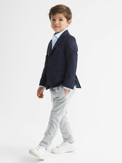 Reiss Affordable - 4-9 yrs Slim-Fit Cotton Shirt in Soft Blue
