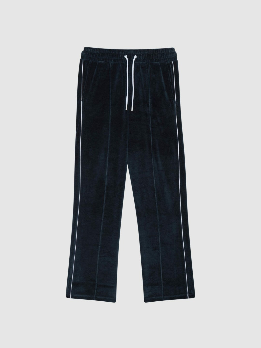 Reiss Best Seller - Velour Jogger With Piping in Navy