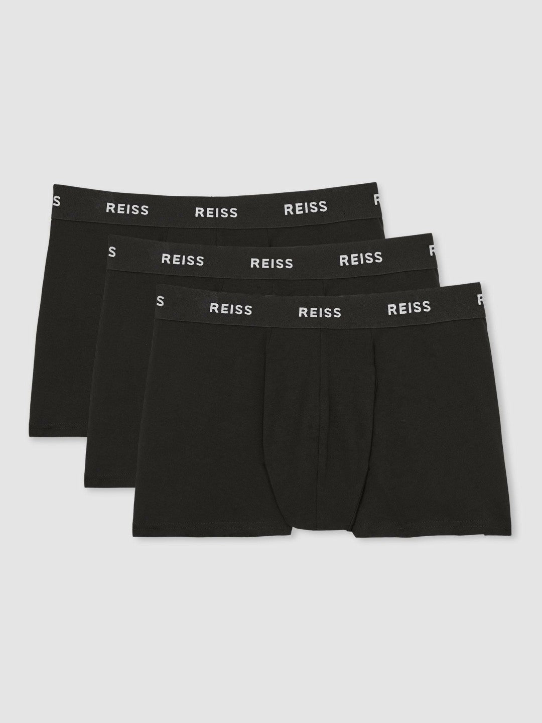 Reiss Value - Three Pack Cotton Boxers in Black