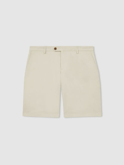 Reiss Offer - Cotton Chino Shorts With Stretch in Stone