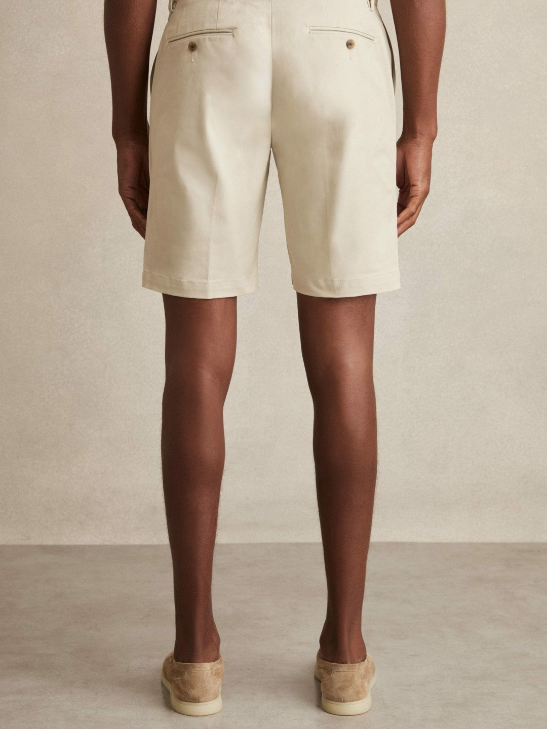 Reiss Offer - Cotton Chino Shorts With Stretch in Stone